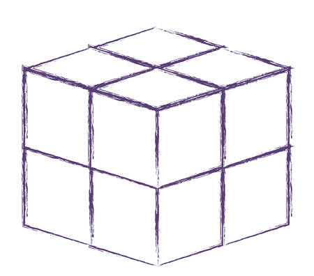 cubic matrix geometric icon vector illustration designのイラスト素材
