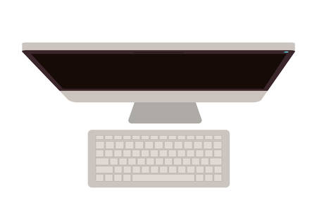 Computer desktop isolated icon vector illustration designのイラスト素材