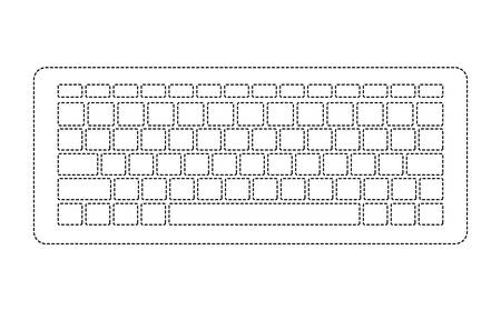keyboard computer isolated icon vector illustration designのイラスト素材