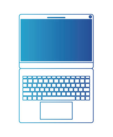 laptop computer isolated icon vector illustration designのイラスト素材