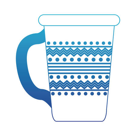 chocolate mug with crhistmas decoration vector illustration designのイラスト素材