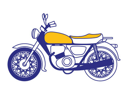 retro motorcycle classic icon vector illustration designのイラスト素材