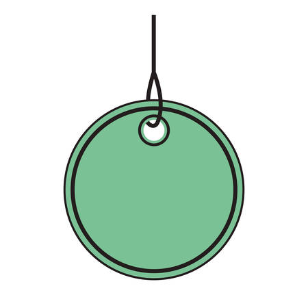 commercial hangtag with circular shape hanging vector illustration designのイラスト素材