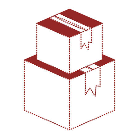 pile boxes carton delivery service vector illustration designのイラスト素材