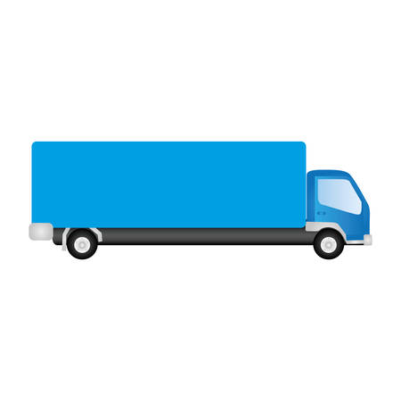 Blue trucks trailer iconのイラスト素材