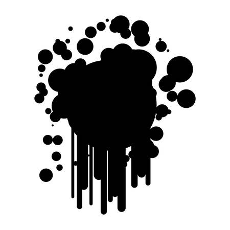 Black sketch silhouette ink splash paint icon vector illustrationのイラスト素材