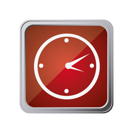 button with wall clock with background red vector illustrationのイラスト素材