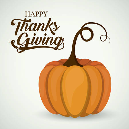 Pumpkin icon. Thanks given and autumn season theme. Colorful design. Vector illustrationのイラスト素材