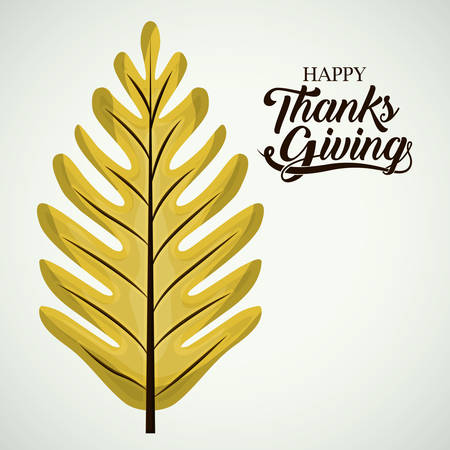 Leaf icon. Thanks given and autumn season theme. Colorful design. Vector illustrationのイラスト素材