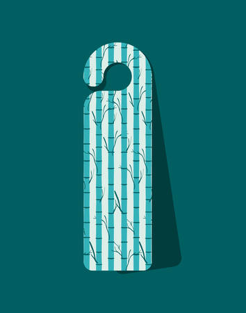 Bookmark label tag with branches icon. Guidebook decoration reading and literature theme. Colorful design. Vector illustrationのイラスト素材