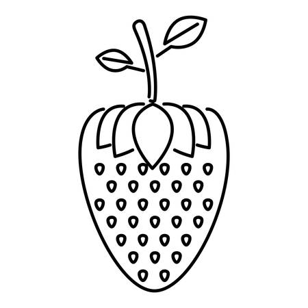 strawberry fresh fruit icon vector illustration designのイラスト素材