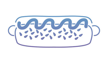Hot dog fast food icon vector illustration designのイラスト素材