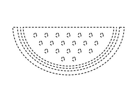 half watermelon fresh fruit icon vector illustration designのイラスト素材