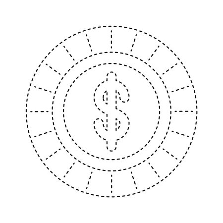coin money isolated icon vector illustration designのイラスト素材