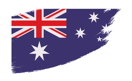Flag of australia painted vector illustration designのイラスト素材