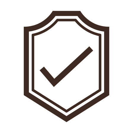 shield with ok symbol vector illustration designのイラスト素材