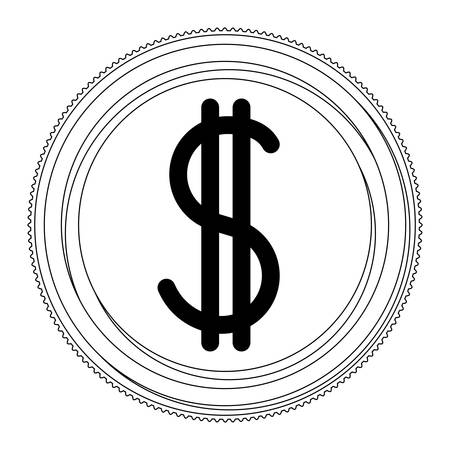 Coin money isolated icon vector illustration designのイラスト素材
