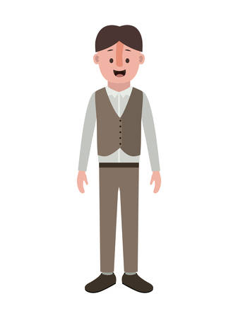 Young man with elegant suit vector illustration designのイラスト素材