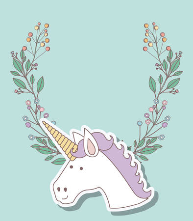 invited birthday party card with unicorn vector illustration designのイラスト素材