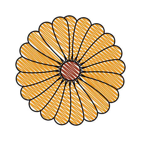 beautiful sunflower decorative icon vector illustration designのイラスト素材