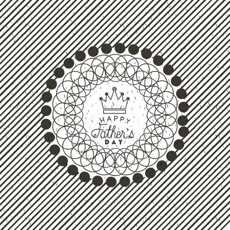 happy fathers day card with king crown vector illustration designのイラスト素材