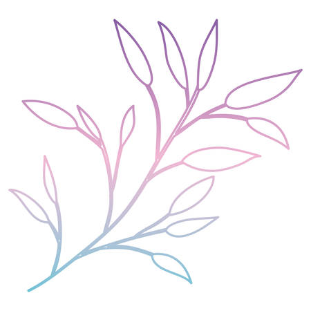 branch with leafs decorative icon vector illustration designのイラスト素材