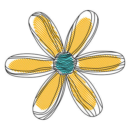 beautiful flower decorative icon vector illustration designのイラスト素材