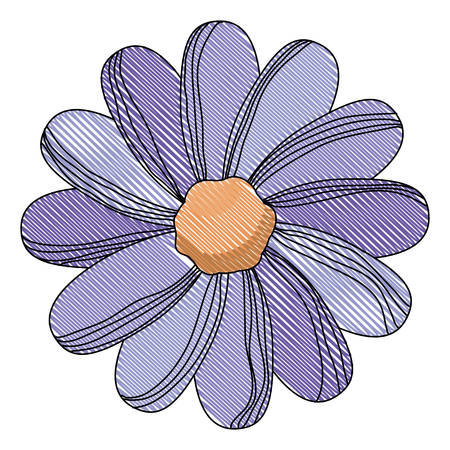 beautiful flower decorative icon vector illustration designのイラスト素材