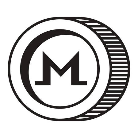 cryptocurrency monero coin isolated icon vector illustration designのイラスト素材
