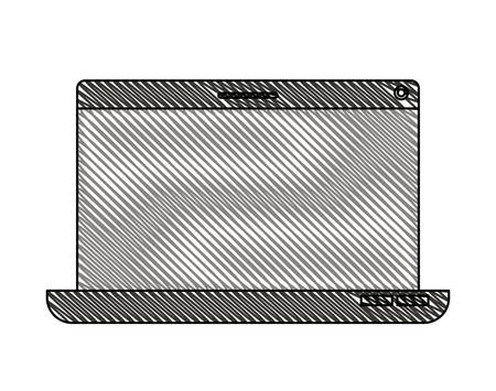 laptop computer isolated icon vector illustration designのイラスト素材