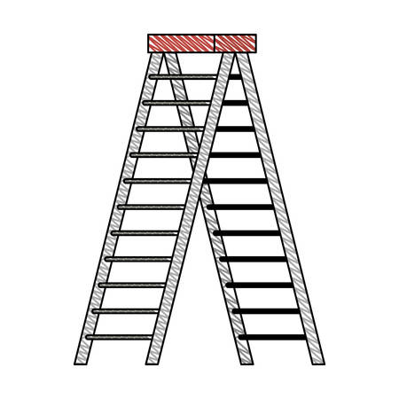 stepladder tool isolated icon vector illustration designのイラスト素材