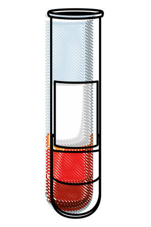 tube test with blood vector illustration designのイラスト素材