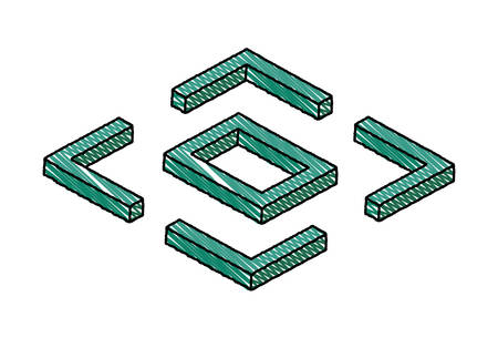 garden square bush isometric vector illustration designのイラスト素材