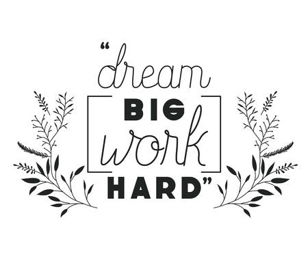 dreams message with hand made font vector illustration designのイラスト素材