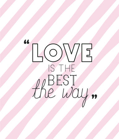 love message with hand made font vector illustration designのイラスト素材