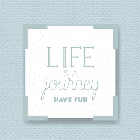 enjoy journey message with hand made font vector illustration designのイラスト素材
