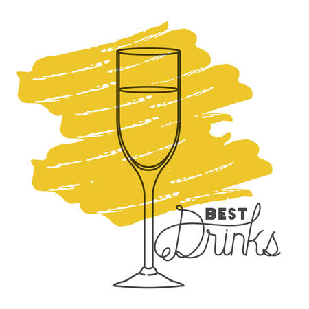 best drink cup drawn icon vector illustration designのイラスト素材