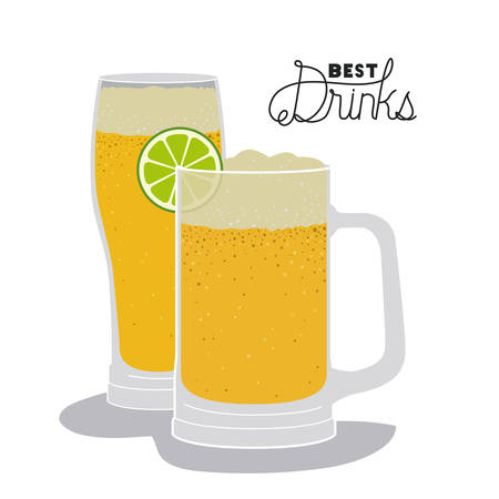 best drinks in glass drawn vector illustration designのイラスト素材