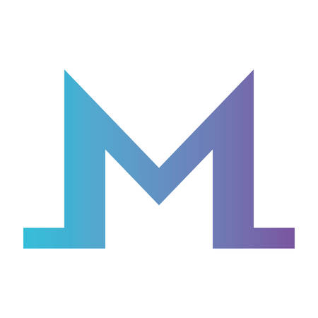 cryptocurrency monero symbol isolated icon vector illustration designのイラスト素材