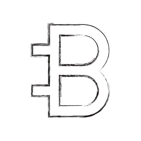 bitcoin symbol commerce technology icon vector illustration designのイラスト素材