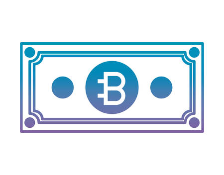 bill bitcoin commerce technology icon vector illustration designのイラスト素材