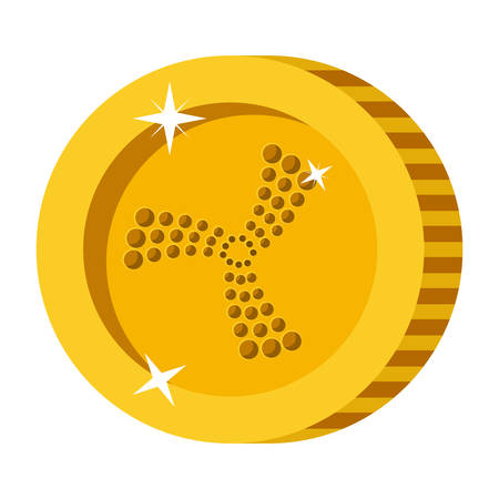 cryptocurrency iota coin isolated icon vector illustration designのイラスト素材