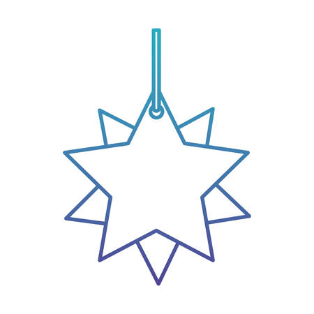 star decorative hanging icon vector illustration designのイラスト素材