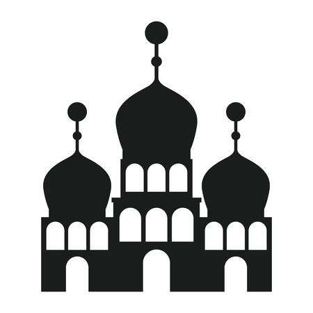 arabic castle building facade vector illustration designのイラスト素材