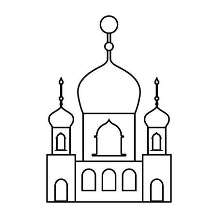 arabic castle building facade vector illustration designのイラスト素材