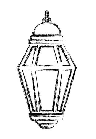 traditional arabic lamp hanging vector illustration designのイラスト素材