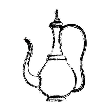 arabic traditional teapot icon vector illustration designのイラスト素材