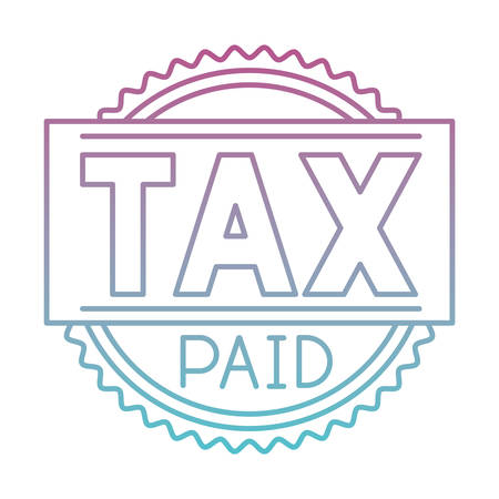 tax paid seal stamp vector illustration designのイラスト素材