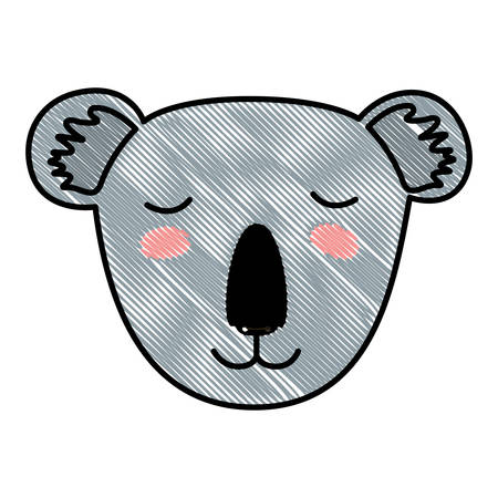 wild koala head icon vector illustration designのイラスト素材