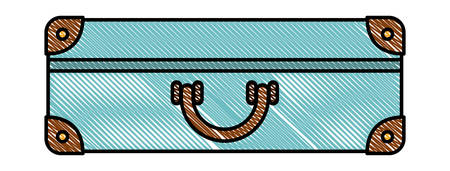 suitcase travel isolated icon vector illustration designのイラスト素材